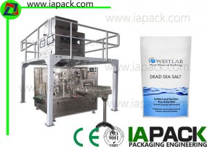 1000g Salt Doypack Packing Machine Granule Rotary Weighing Filling Sealing Packaging Machine hingga 35 bungkus per menit