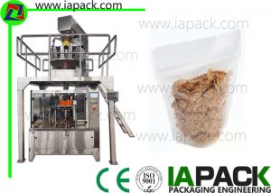 Jagung Flake Stand Pouch Mesin Packing Stand-up Zipper Bag Packing machine Filling Range 5-1500g