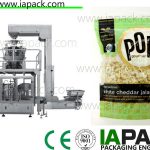 popcorn premade pouch filling sealing machine dengan multi head scale